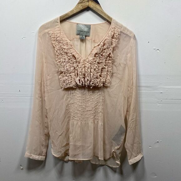 Summer of Love Sheer Blouse Medium - Picture 1 of 6